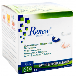 Renew Ortho and Sport, dental appliance cleaner